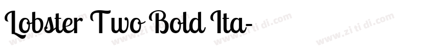 Lobster Two Bold Ita字体转换